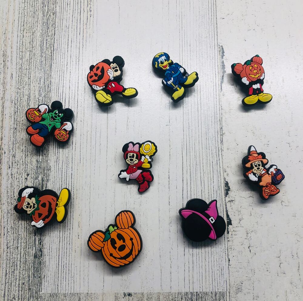 9 Pcs.Disney Mickey Mouse Halloween CHarms for Crocs New